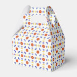 Folk Art Neon Flower Geometric Pattern Favor Boxes