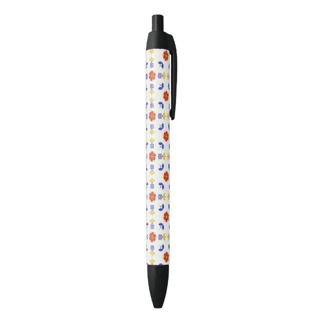 Folk Art Neon Flower Geometric Pattern Pen (Bottom (Vertical))