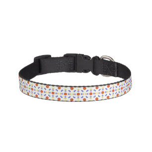 Folk Art Neon Flower Geometric Pattern Pet Collar