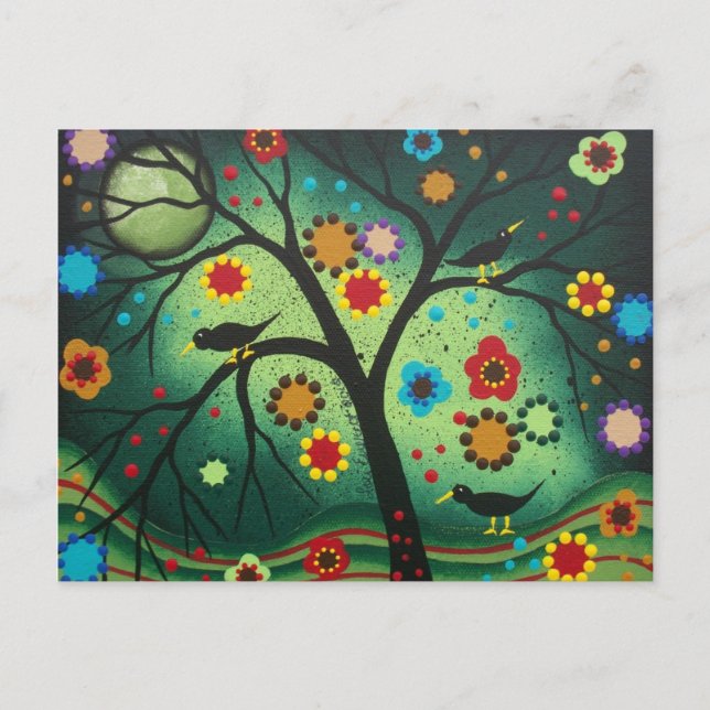 FOLK ART Never Alone BY LORI EVERETT postcard (Front)