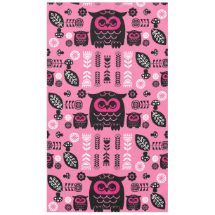 Folk Art Nordic Owl Tablecloth