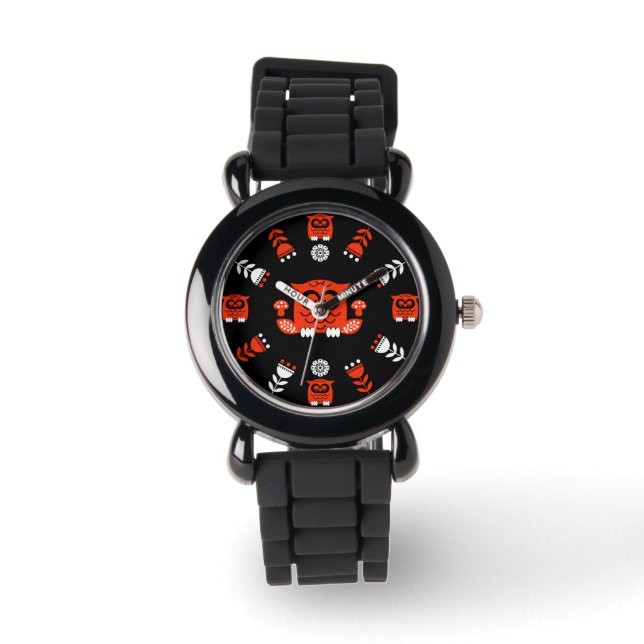 Folk Art Nordic Owl Watch (Front)