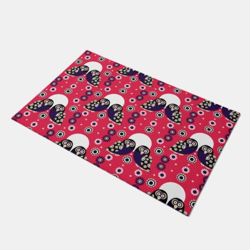 Folk Art Owl Doormat