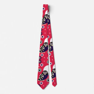 Folk Art Owl Neck Tie