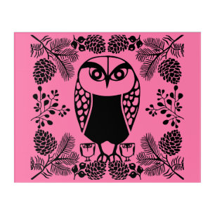 Folk Art Owl Prints