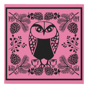 Folk Art Owl Prints