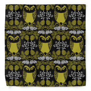 Folk Art Owl Prints Bandana