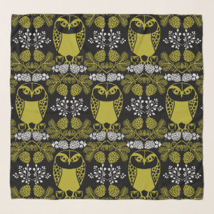 Folk Art Owl Prints Scarf