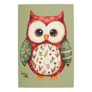 Folk Art Owl Woodland Cottagecore Design