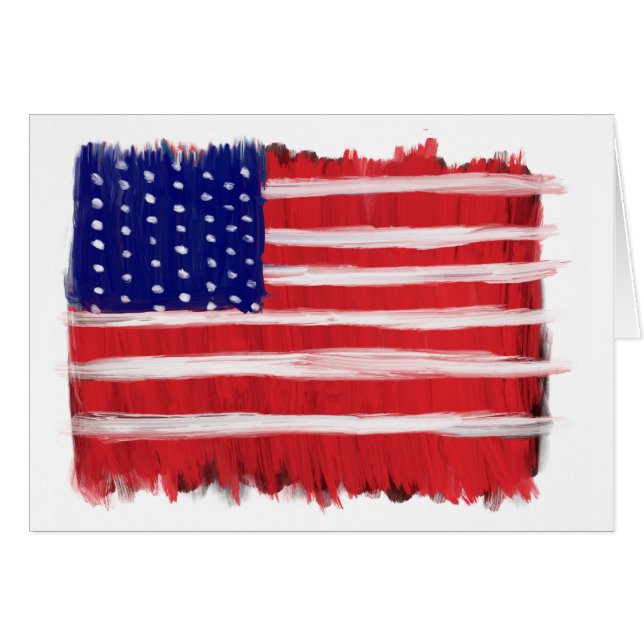 Folk Art Painted Flag Cards (Front Horizontal)