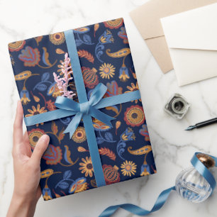 Folk Art Pattern Wrapping Paper