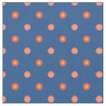 Folk Art Polka Dot on Royal Blue Custom Fabric