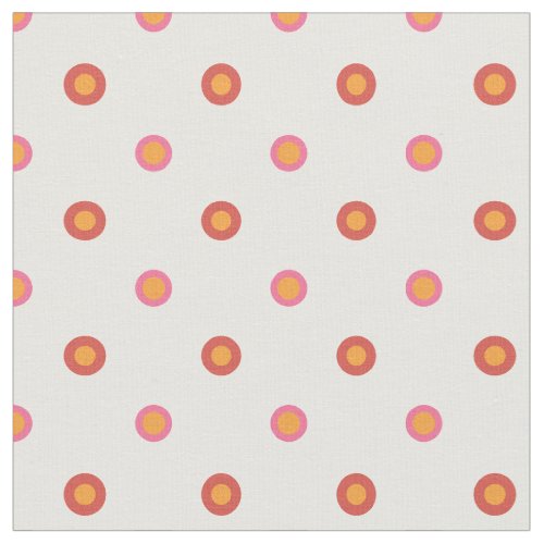 Folk Art Polka Dot on White Custom Fabric