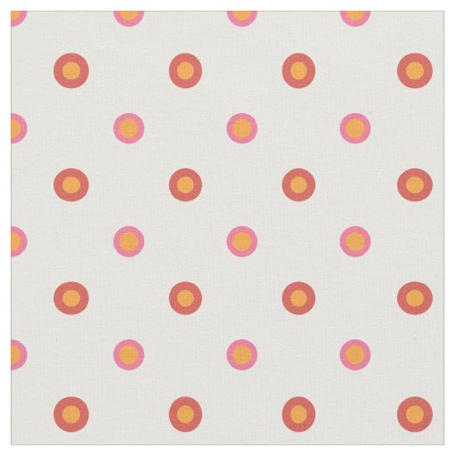 Folk Art Polka Dot on White Custom Fabric