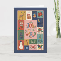 Folk Art Quilt Joy To The World Christmas