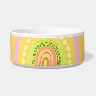 Folk Art Rainbow 'Happiness is Homemade' Bowl