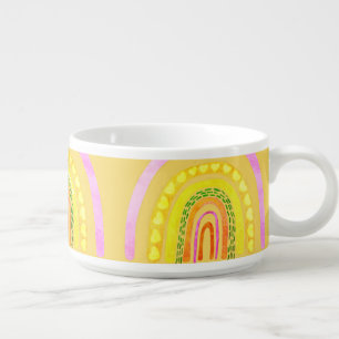 Folk Art Rainbow 'Happiness is Homemade' Bowl