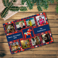 Folk Art Red Swedish Dala Horse Pattern 8 Photo