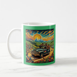 Folk Art Road Trip Coffee Mug
