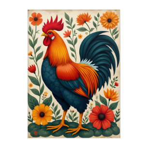 Folk Art Rooster Acrylic Print