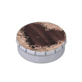 Folk Art Rustic Wood Effect Collage Hearts Candy Tin (Side)