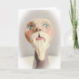 Folk Art Santa Christmas Card