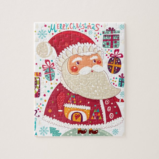 Folk Art Santa Claus Jigsaw Puzzle (Vertical)