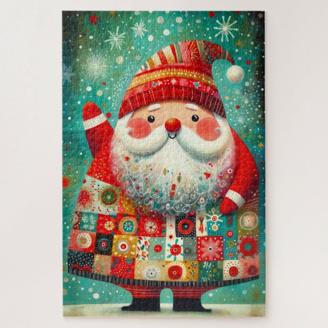 Folk Art Santa Claus Jigsaw Puzzle (Vertical)