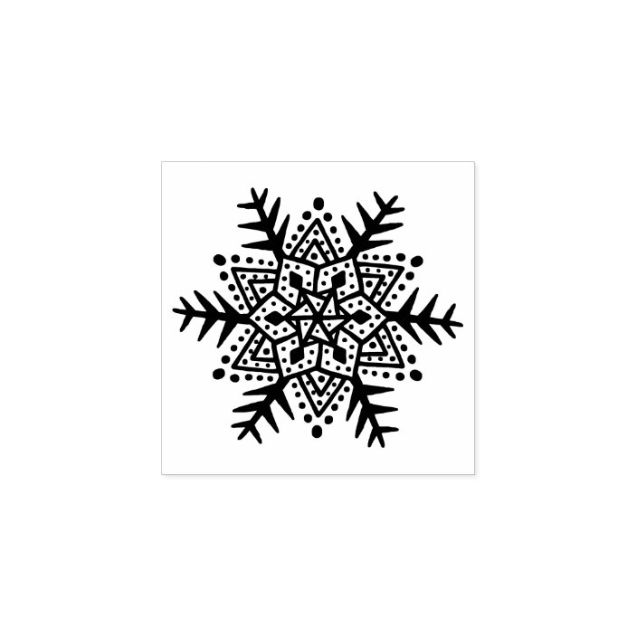 Snowflake Rubber Stamp