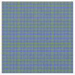Folk Art Style Blue Green Check Gingham Fabric