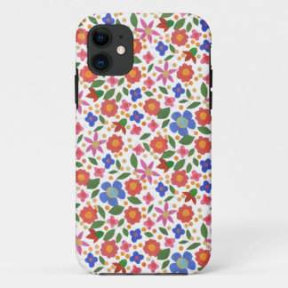 Folk Art Style Floral, White iPhone 5 Xtreme Case