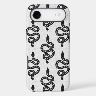 Folk Art Textured Grungy Witchy Snake black white iPhone 17 Air Case