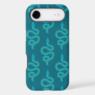 Folk Art Textured Grungy Witchy Snake green yellow iPhone 17 Air Case