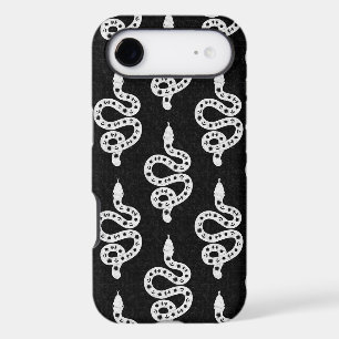 Folk Art Textured Grungy Witchy Snake white black iPhone 17 Air Case