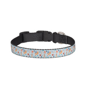 Folk Art Woodland Animal Pattern Pet Collar