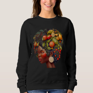 Folk Black Health Fruitful Sista African American  Sweatshirt