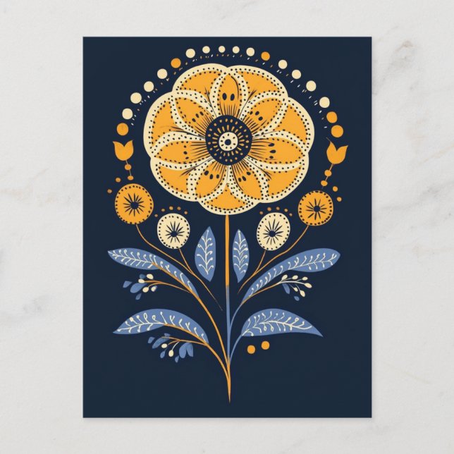 Folk Bloom #235 Postcard (Front)