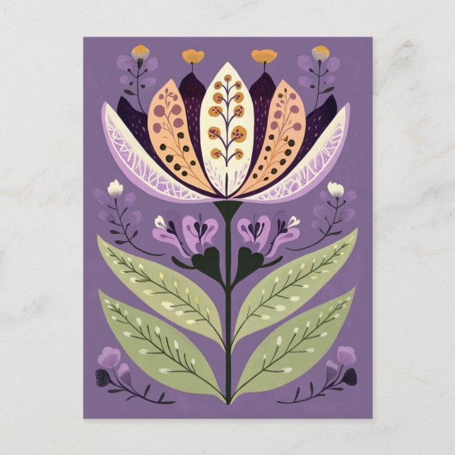 Folk Bloom No.255 Postcard (Front)