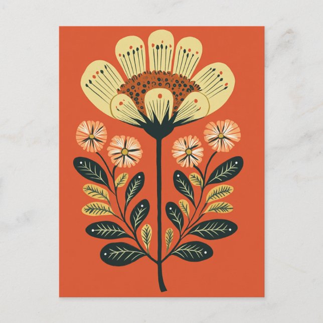 Folk Bloom No.258 Postcard (Front)