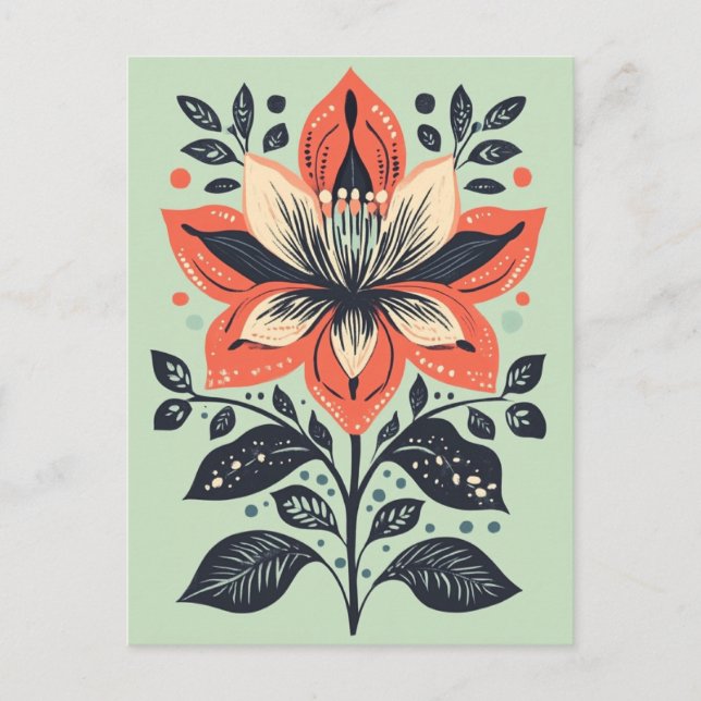 Folk Bloom No.271 Postcard (Front)