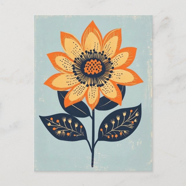 Folk Bloom No.273 Postcard (Front)