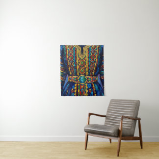 folk design creation with full of colors tapestry