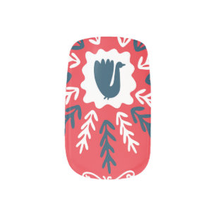 Folk Doodle Art Christmas Tile Minx Nail Art
