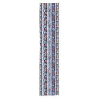 Folk Embroidery Stripe Pattern Short Table Runner