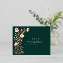 Folk Floral Botanical Frame online rsvp encl. card