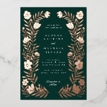 Folk Floral Botanical Frame Wedding