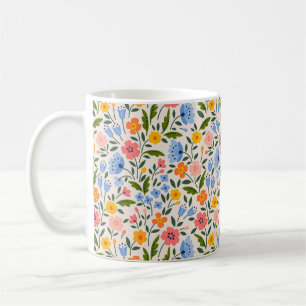 Folk Floral: Colorful Small Patterns Coffee Mug