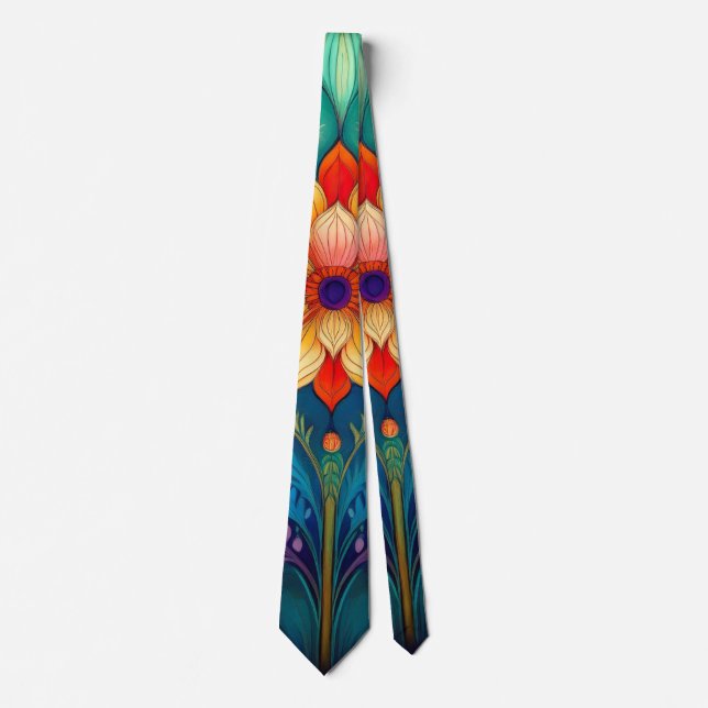 Folk Floral  Neck Tie (Front)