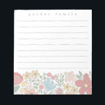 folk floral personalized notepad<br><div class="desc">original floral illustration by Jennifer @ Little Scooter Studios</div>