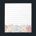 folk floral personalized notepad<br><div class="desc">original floral illustration by Jennifer @ Little Scooter Studios</div>